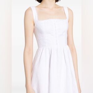 Reformation white linen mini dress